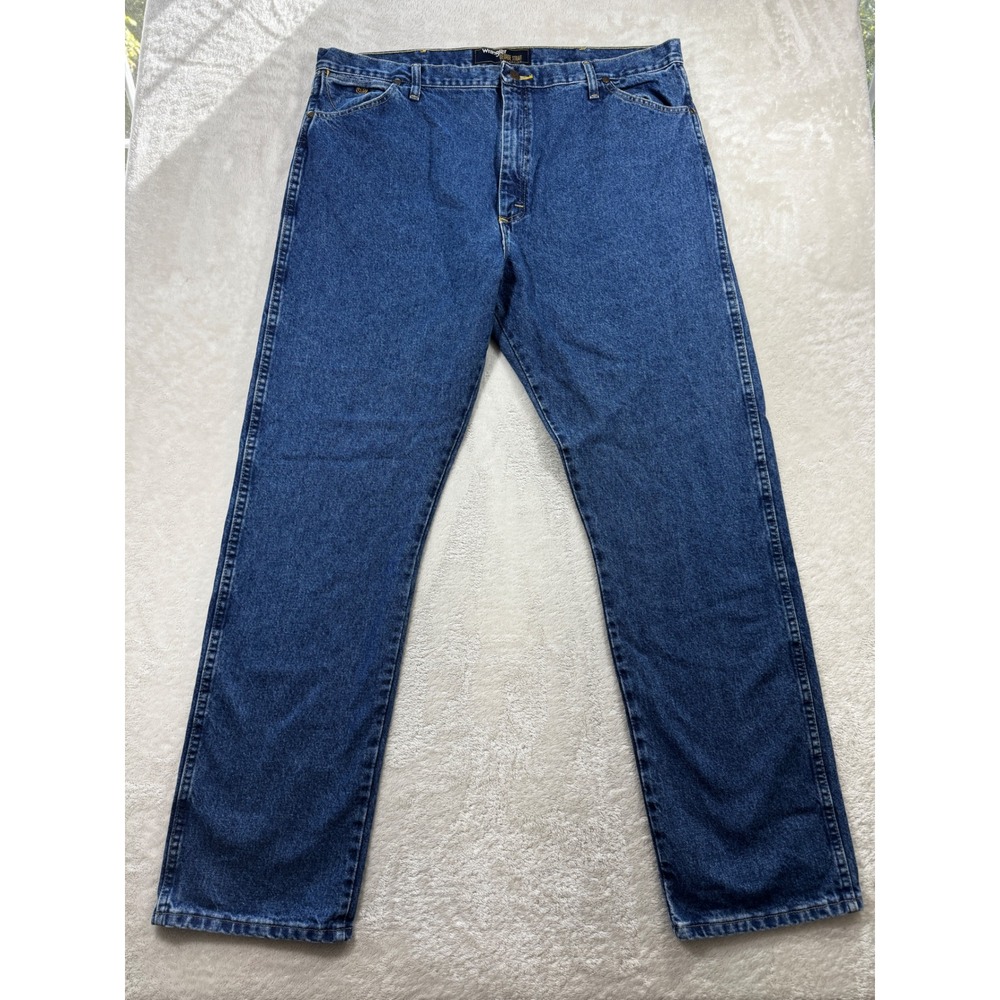 Wrangler Mens George Strait Cowboy Cut Blue Jeans 42x34 Meas: 42x34